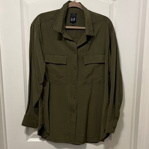 GAP Women's Olive Utility Blouse